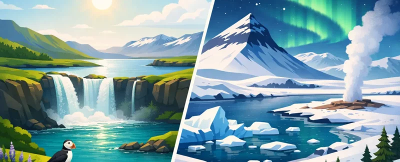 Choosing Summer or Winter in North Iceland